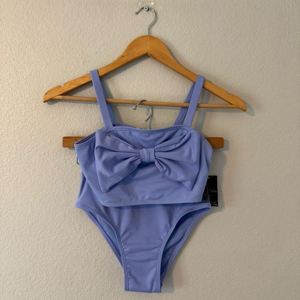 New Kids Swimsuit Habitual Light Purple Bikini Set Size 12